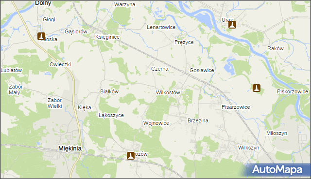 mapa Wilkostów, Wilkostów na mapie Targeo