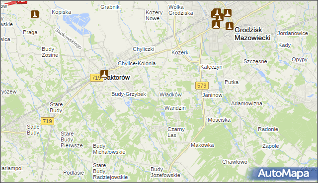 mapa Władków, Władków na mapie Targeo