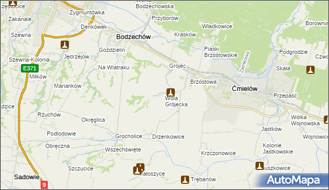 mapa Wola Grójecka, Wola Grójecka na mapie Targeo