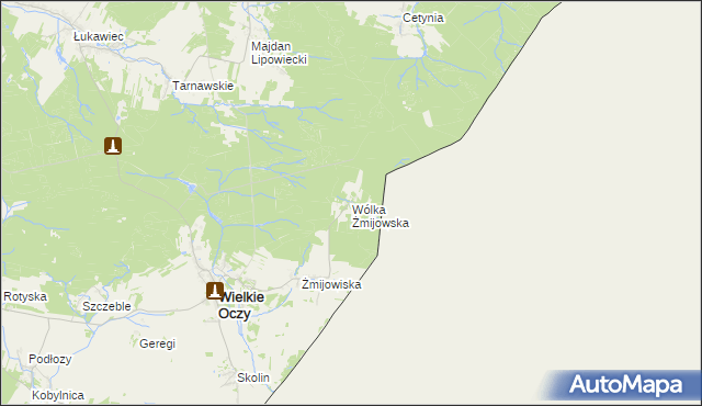 mapa Wólka Żmijowska, Wólka Żmijowska na mapie Targeo