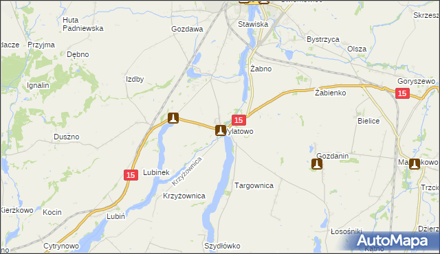 mapa Wylatowo, Wylatowo na mapie Targeo