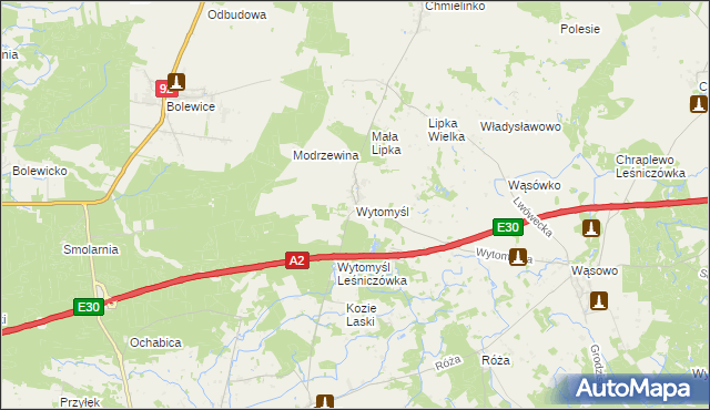 mapa Wytomyśl, Wytomyśl na mapie Targeo