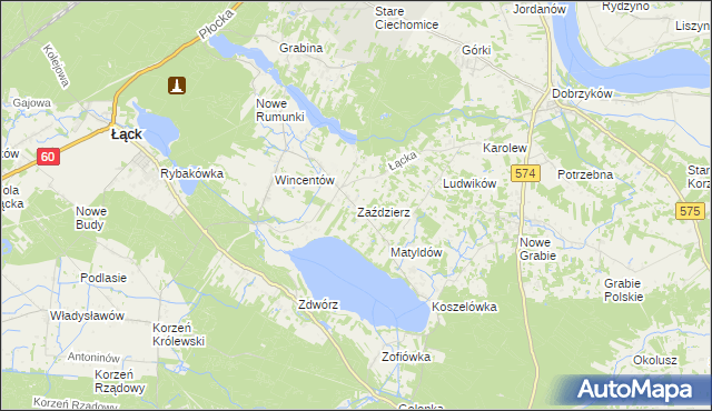 mapa Zaździerz, Zaździerz na mapie Targeo