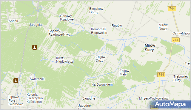 mapa Zbijów Duży, Zbijów Duży na mapie Targeo