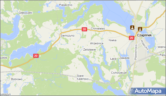 mapa Żelisławie, Żelisławie na mapie Targeo