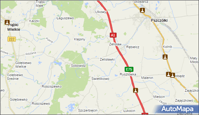mapa Żelisławki, Żelisławki na mapie Targeo