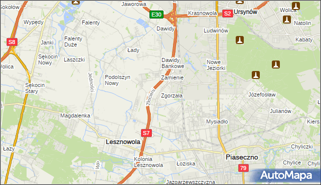 mapa Zgorzała, Zgorzała na mapie Targeo