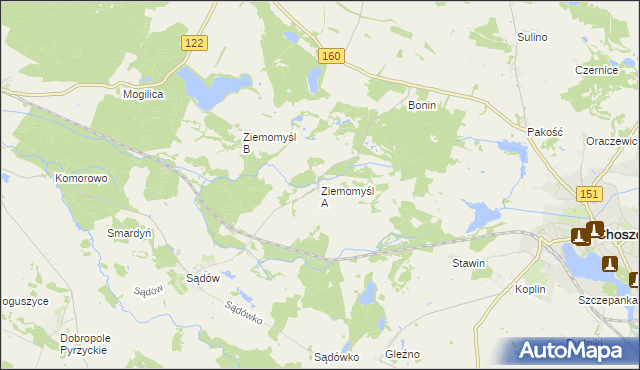 mapa Ziemomyśl A, Ziemomyśl A na mapie Targeo