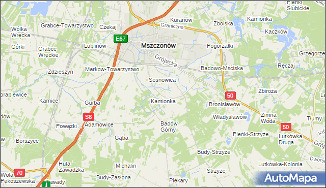 mapa Badowo-Dańki, Badowo-Dańki na mapie Targeo