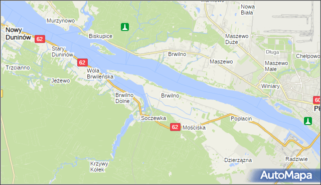 mapa Brwilno gmina Nowy Duninów, Brwilno gmina Nowy Duninów na mapie Targeo
