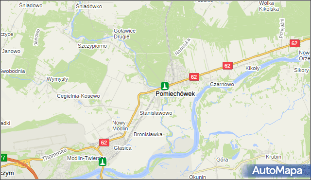 mapa Pomiechówek, Pomiechówek na mapie Targeo