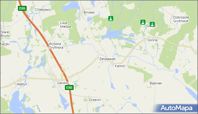 mapa Żelisławiec, Żelisławiec na mapie Targeo