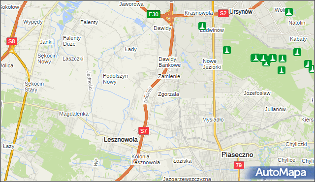 mapa Zgorzała, Zgorzała na mapie Targeo
