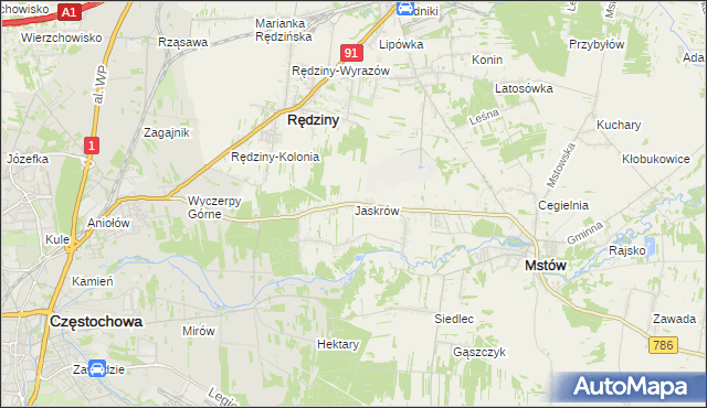 mapa Jaskrów, Jaskrów na mapie Targeo