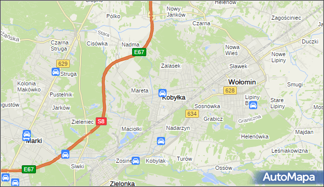 mapa Kobyłka, Kobyłka na mapie Targeo