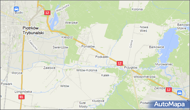 mapa Podkałek, Podkałek na mapie Targeo