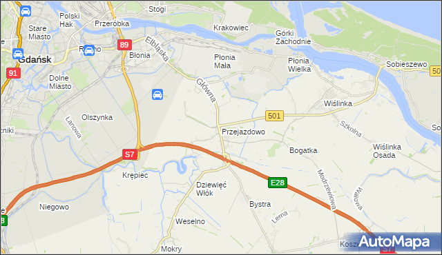 mapa Przejazdowo, Przejazdowo na mapie Targeo