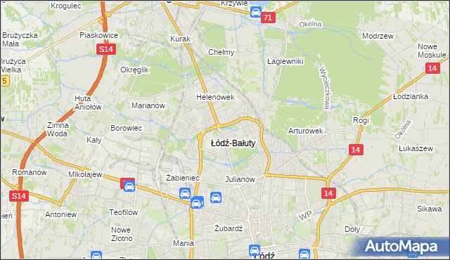 mapa Radogoszcz gmina Łódź, Radogoszcz gmina Łódź na mapie Targeo