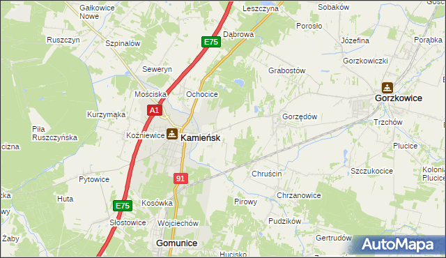 mapa Barczkowice, Barczkowice na mapie Targeo