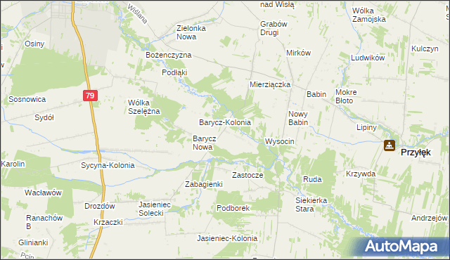 mapa Barycz Stara, Barycz Stara na mapie Targeo