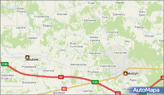 mapa Budy Przytockie, Budy Przytockie na mapie Targeo