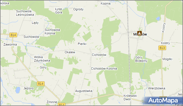 mapa Cichostów, Cichostów na mapie Targeo