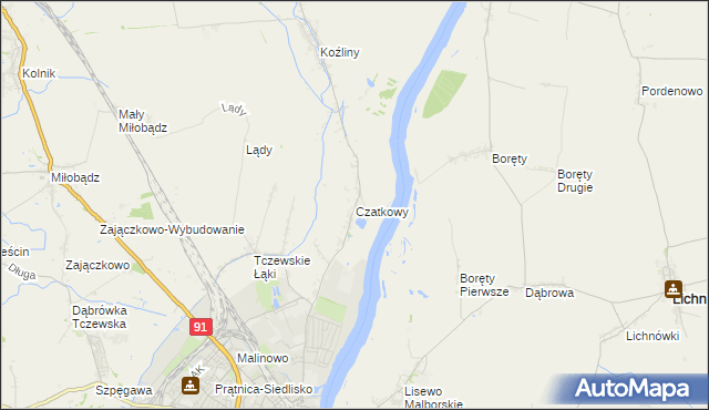 mapa Czatkowy, Czatkowy na mapie Targeo