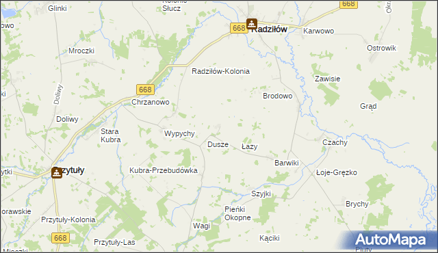 mapa Dębówka gmina Radziłów, Dębówka gmina Radziłów na mapie Targeo