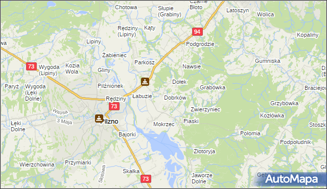 mapa Dobrków, Dobrków na mapie Targeo