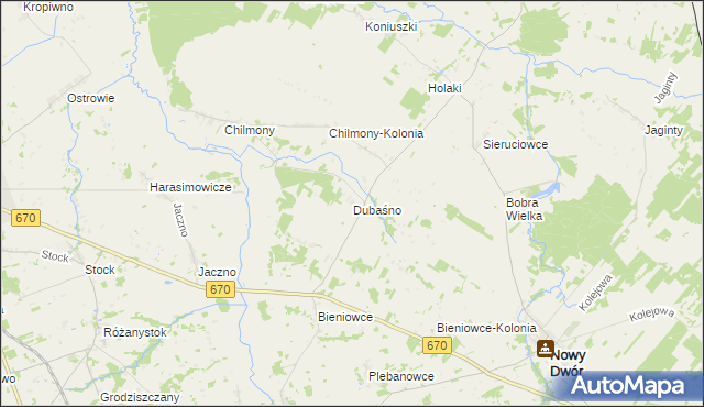 mapa Dubaśno, Dubaśno na mapie Targeo