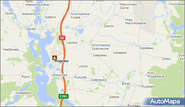 mapa Gałęzewo, Gałęzewo na mapie Targeo