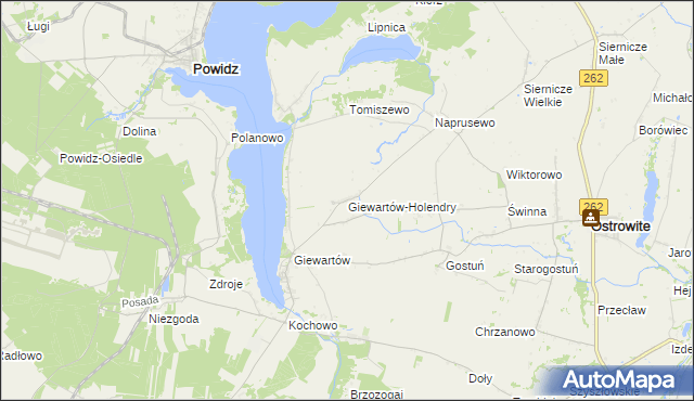 mapa Giewartów-Holendry, Giewartów-Holendry na mapie Targeo