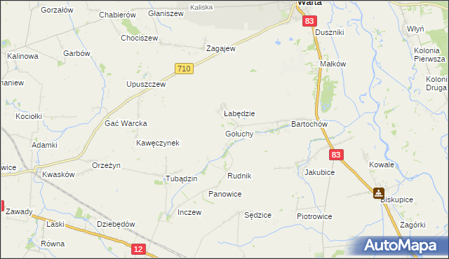 mapa Gołuchy, Gołuchy na mapie Targeo