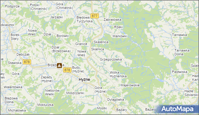 mapa Grzegorzówka, Grzegorzówka na mapie Targeo