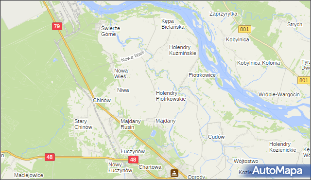 mapa Holendry Piotrkowskie, Holendry Piotrkowskie na mapie Targeo