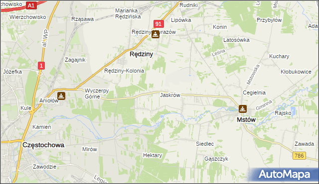 mapa Jaskrów, Jaskrów na mapie Targeo