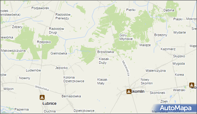 mapa Klasak Duży, Klasak Duży na mapie Targeo
