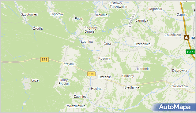 mapa Kosowy, Kosowy na mapie Targeo