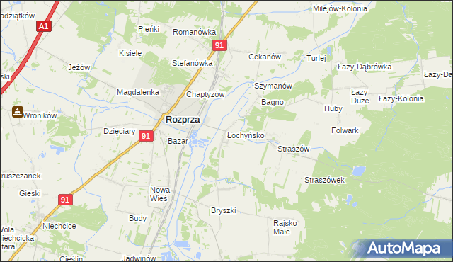 mapa Łochyńsko, Łochyńsko na mapie Targeo