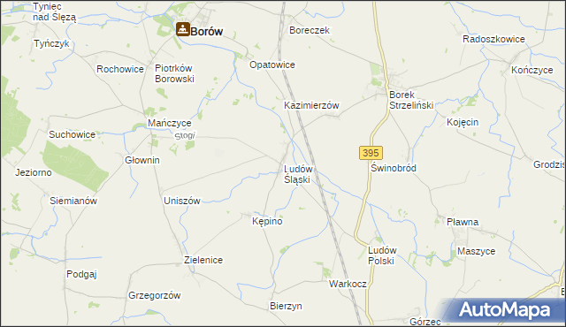 mapa Ludów Śląski, Ludów Śląski na mapie Targeo