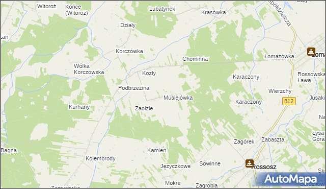 mapa Musiejówka, Musiejówka na mapie Targeo