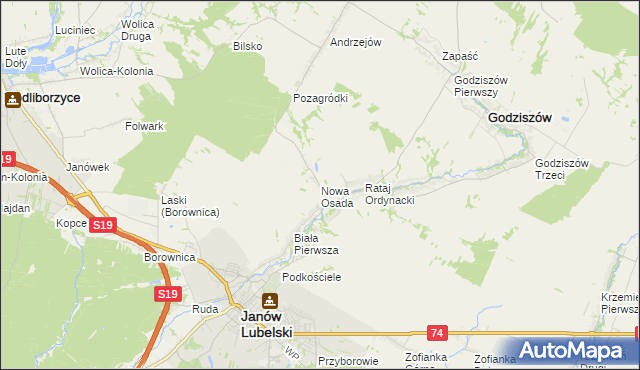 mapa Nowa Osada, Nowa Osada na mapie Targeo