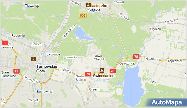 mapa Nowe Chechło, Nowe Chechło na mapie Targeo