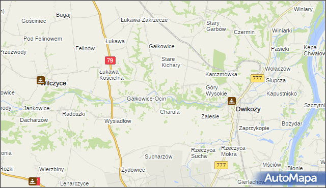 mapa Nowe Kichary, Nowe Kichary na mapie Targeo
