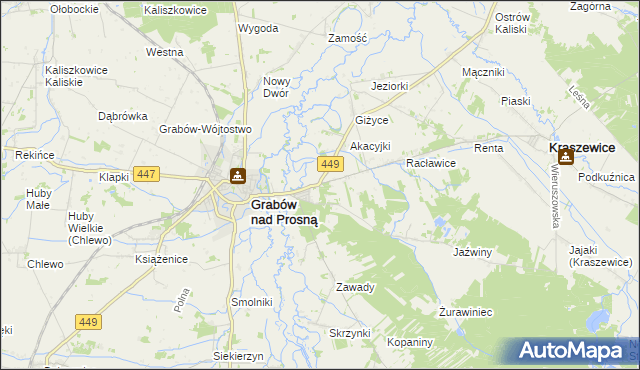 mapa Palaty, Palaty na mapie Targeo