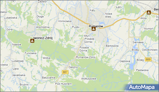 mapa Posada Górna, Posada Górna na mapie Targeo