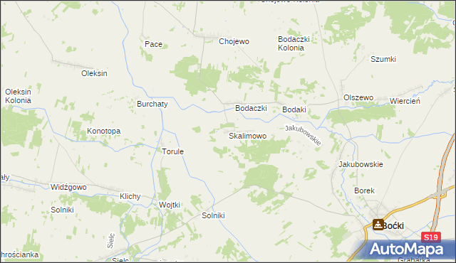 mapa Skalimowo, Skalimowo na mapie Targeo