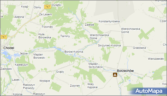 mapa Skrzyniec, Skrzyniec na mapie Targeo