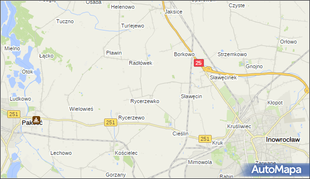 mapa Sójkowo gmina Inowrocław, Sójkowo gmina Inowrocław na mapie Targeo