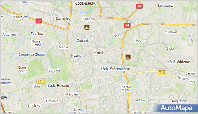 mapa Śródmieście gmina Łódź, Śródmieście gmina Łódź na mapie Targeo